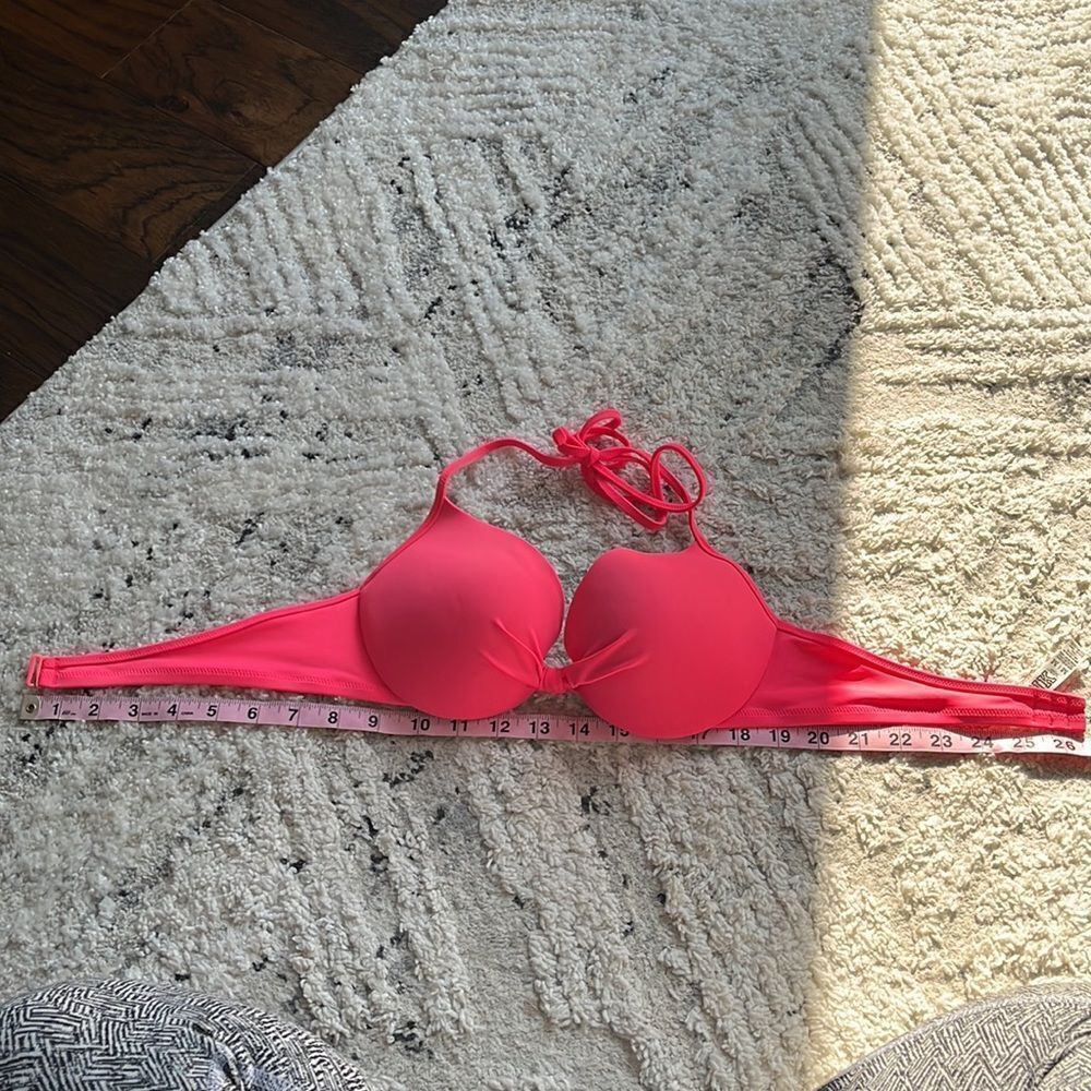 PINK Victoria’s Secret Pink Bikini Top size M - Picture 3 of 7